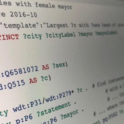 Image of SPARQL code